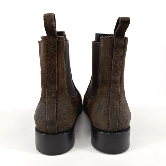 THURSDAY BOOT CO. | Duchess Leather Chelsea Boots in Olive Brown Suede | Sz 10 - Picture 11 of 15